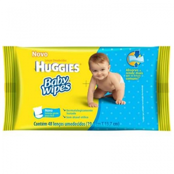 Lenço Umedecido Huggies com 48 toalhas