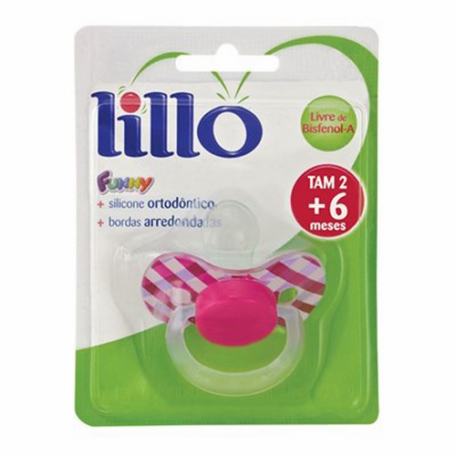 Chupeta Lillo 02183 Ortopedica Silicone fase 2 Rosa