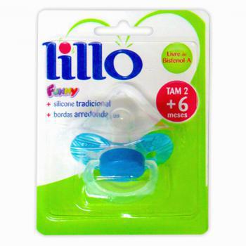 Chupeta Lillo Funny Estampada Azul Silicone