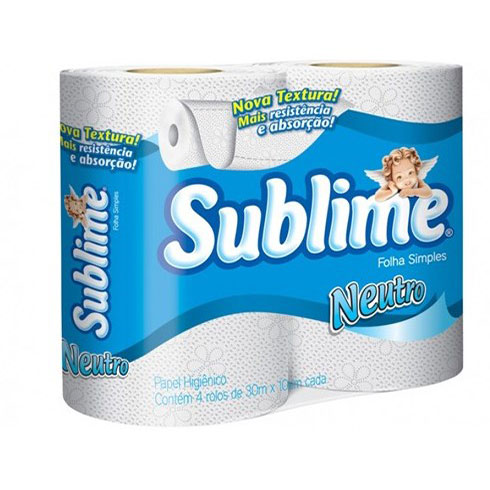 Papel Higiênico Sublime Neutro Com 4 Unidades