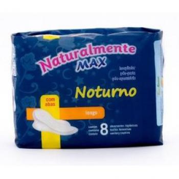 Absorvente Naturalmente Max Noturno sem Abas 8 Unidades