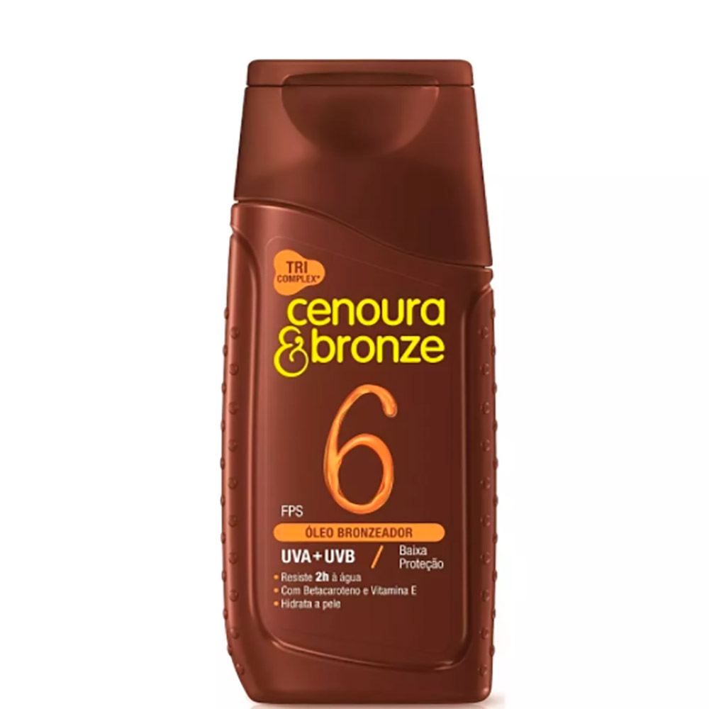 Loção Bronzeadora Cenoura & Bronze Oleo FPS6 110ml