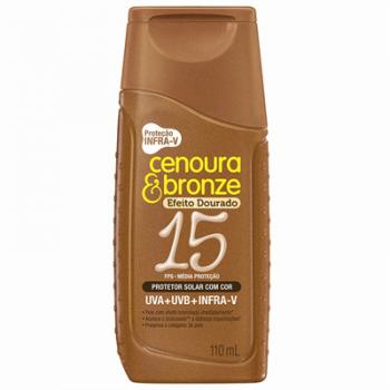 Protetor Solar Cenoura & Bronze Efeito Dourado FPS 15 Loção com Cor 100ml
