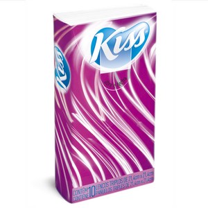 Lenço De Papel Kiss Bolso Com 10 Unidades