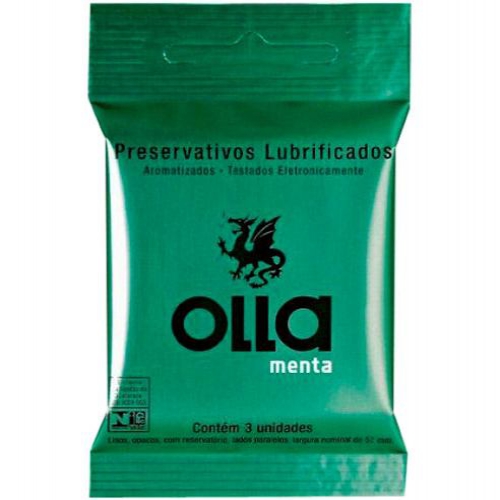 Preservativo Olla Menta Com 3 Unidades