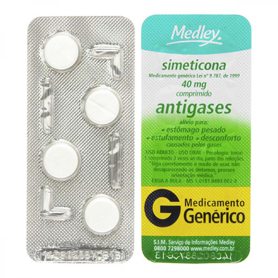 SIMETICONA MEDLEY 40MG COM 4 COMPRIMIDOS