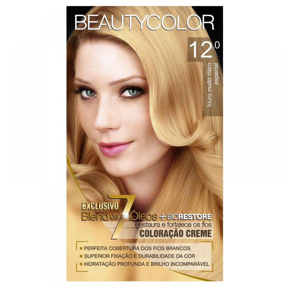 Tintura BeautyColor Kit 12.0 Louro Médio Claro