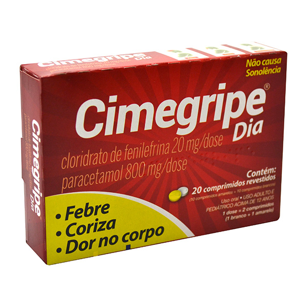 CIMEGRIPE DIA COM 20 COMPRIMIDOS