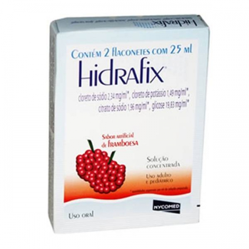 Hidrafix Sabor Framboesa com 2 Flaconetes 25ml