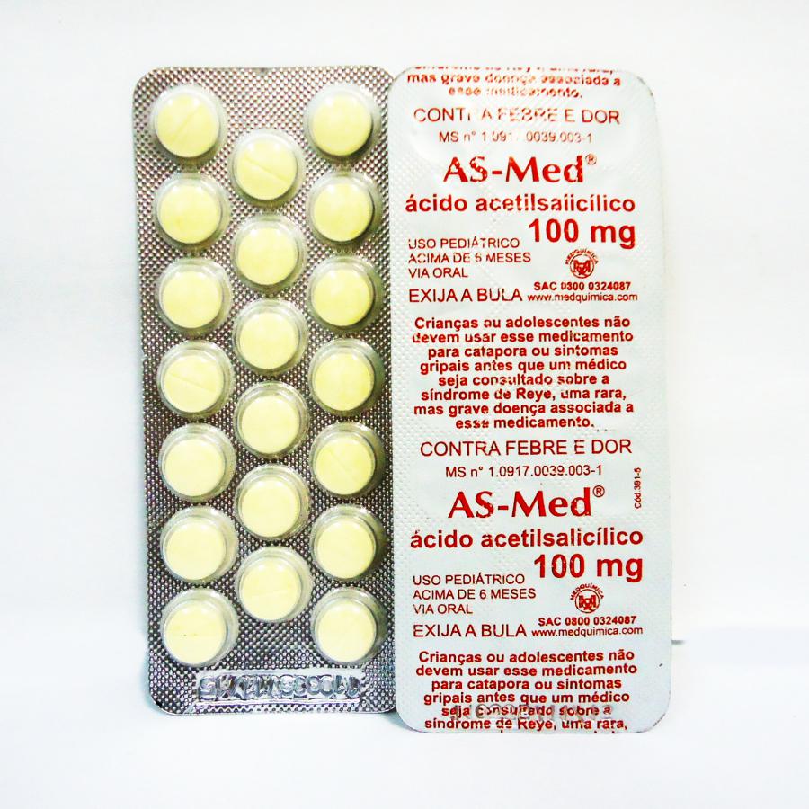 AS-MED 100mg 20 Comprimidos