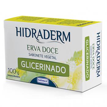 Sabonete Vegetal Erva Doce Glicerinado Hidraderm Farmax 100g