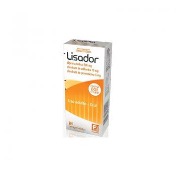 Lisador 500mg + 5mg + 10mg 16 comprimidos