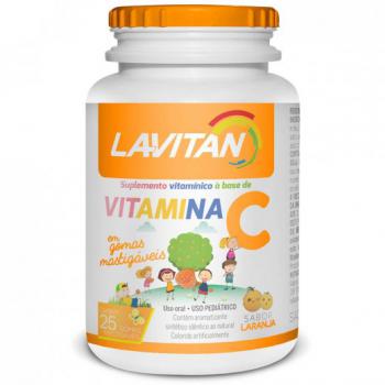 LAVITAN KIDS VITAMINA C COM 25 GOMAS MASTIGÁVEIS SABOR LARANJA