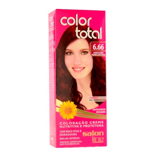 Tintura Salon Line Color Total 6.66 Louro Escuro Vermelho