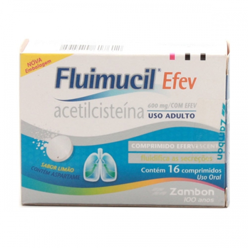 Fluimucil 600mg com 16 Comprimidos Efervescente