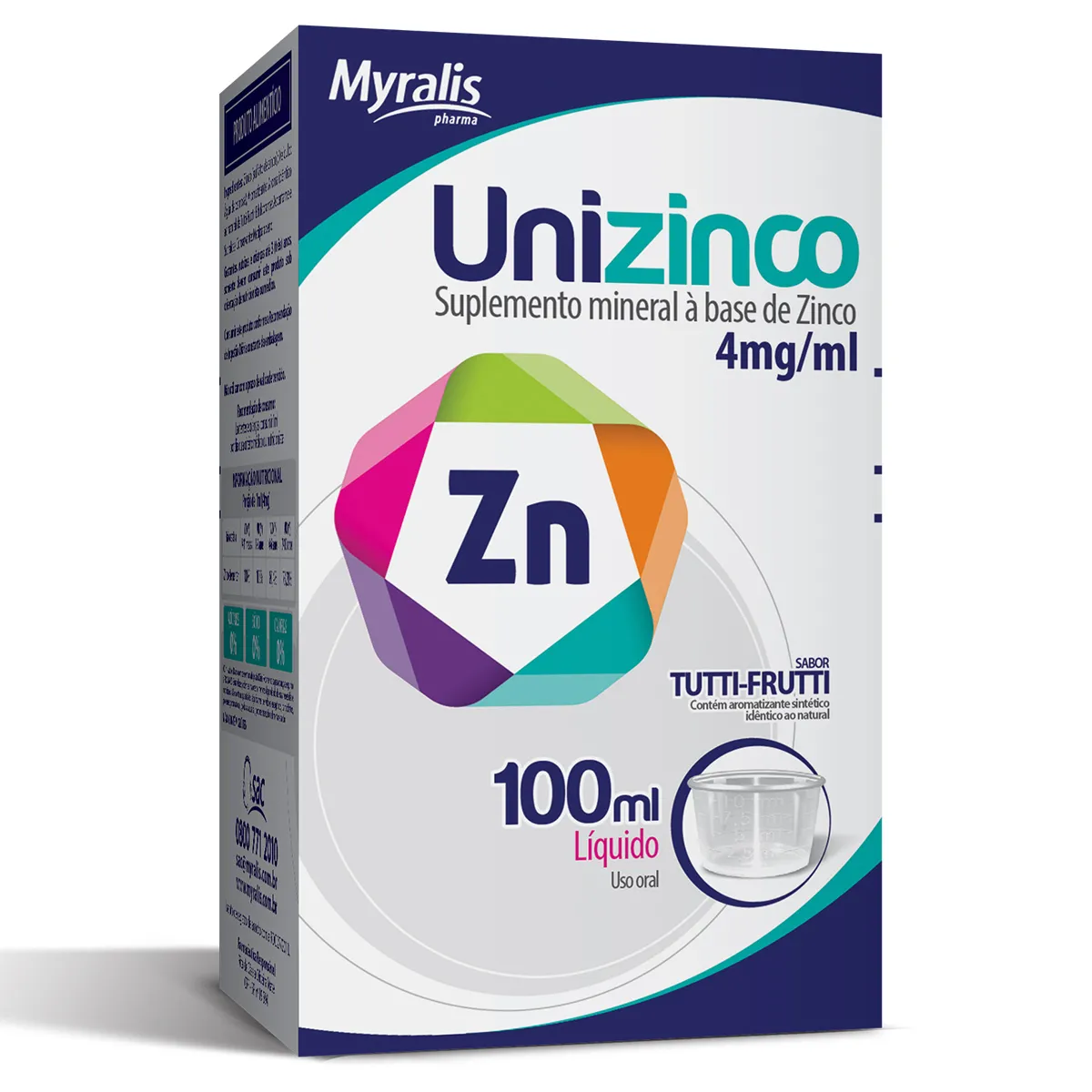 Unizinco 4mg 100ml