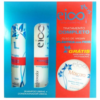 Kit Eico Matizador Plástica de Fios Shampoo+Condicionador 280ml + Grátis Máscara