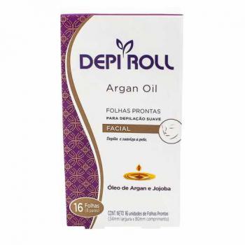 Folhas para Depilalacao Facial Depi Roll Argan Oil 16 Unidades