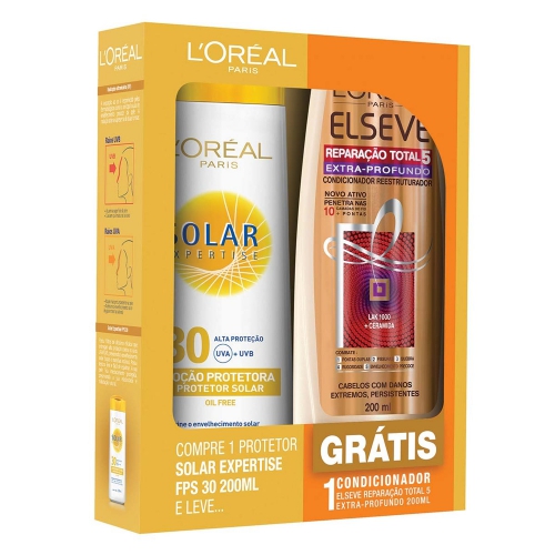 Protetor Solar Expert FPS30 200ml + Grátis Condicionador Elseve