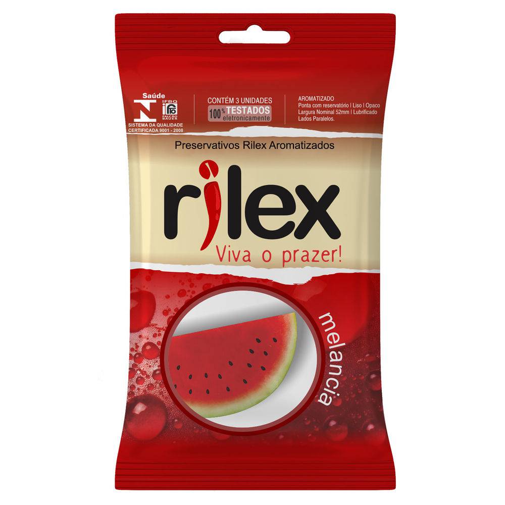 Preservativo Rilex Melancia 3 Unidades