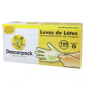 Luva Latex de Procedimento Tamanho G 100 unidades