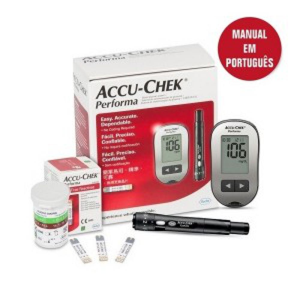 Kit Combo Accu-Chek Performa 50 + 50grátis Aparelho Pressão