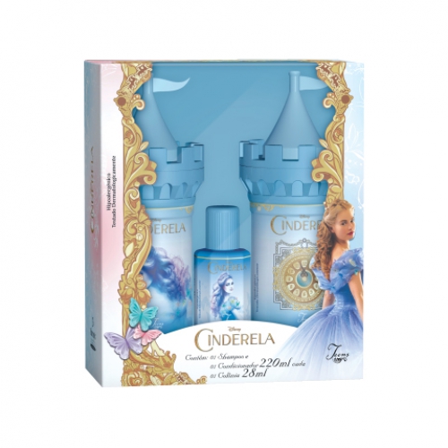 Kit Infantil Cinderela Shampoo + Condicionador + Colonia