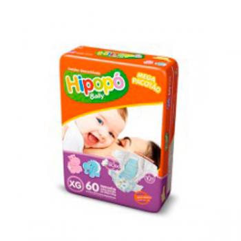 FRALDA HIPOPO BABY MEGA XG 60UN