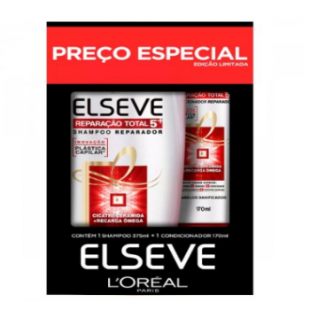 ELSEVE REPARACAO TOTAL 5 KIT SH 375ML + COND 170ML