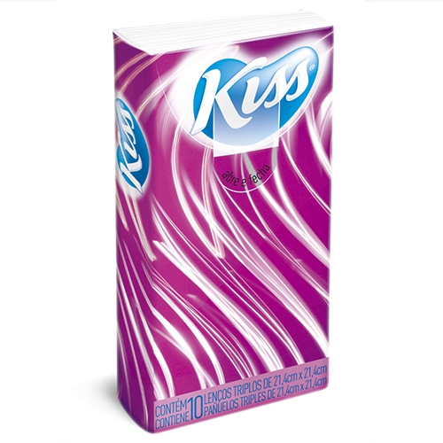 Lenco de Papel Kiss de bolso com 10 unidades